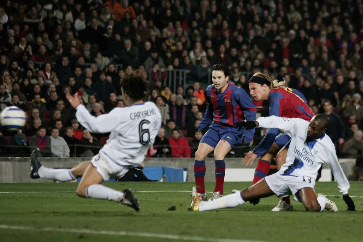 Partido entre Chelsea y Barcelona en el año 2005 - Champions League