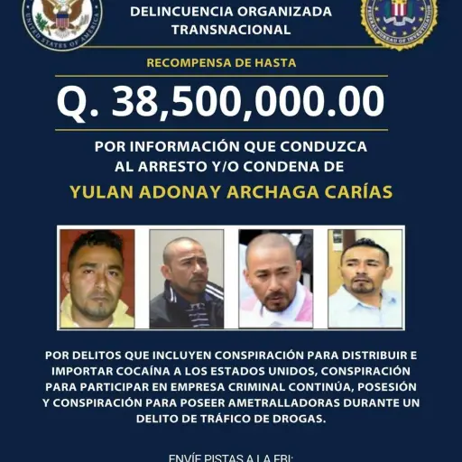 Recompensa Yulan Adonay Archaga ,Cortesía