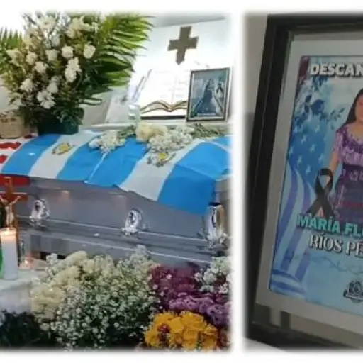 Funeral de María Florinda Ríos Pérez, migrante guatemalteca fallecida en Estados Unidos. ,Medios locales