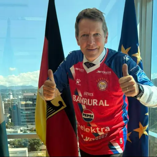  Embajador de Alemania en Guatemala, Hardy Boeckle. ,Captura de pantalla de Facebook.