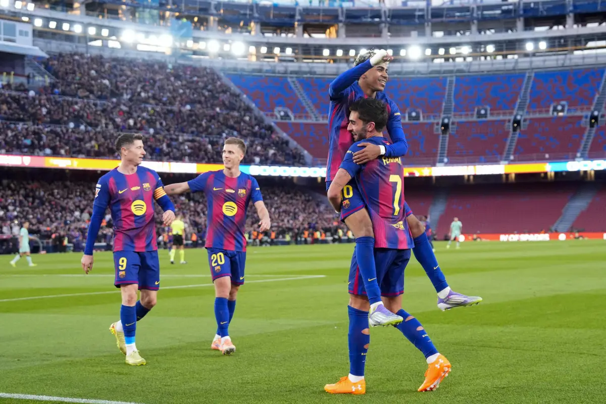 Celebración del Barcelona ante el Athletic Club - EFE
