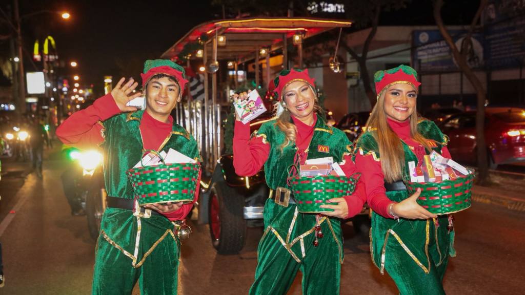 El desfile navideño de la Municipalidad de Guatemala recorrió varias calles el lunes 17 de noviembre. | Municipalidad de Guatemala
