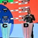 Momento en el sorteo de la repesca mundialista en la UEFA 