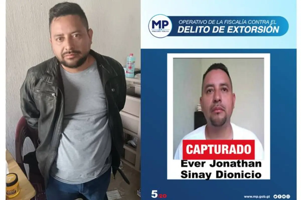 Ever Jonathan Sinay Dionicio es el quinto reo fugado de Fraijanes II que fue recapturado., Ministerio Público