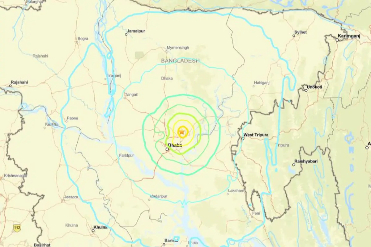 Terremoto en Bangladés, noviembre 2025, USGS