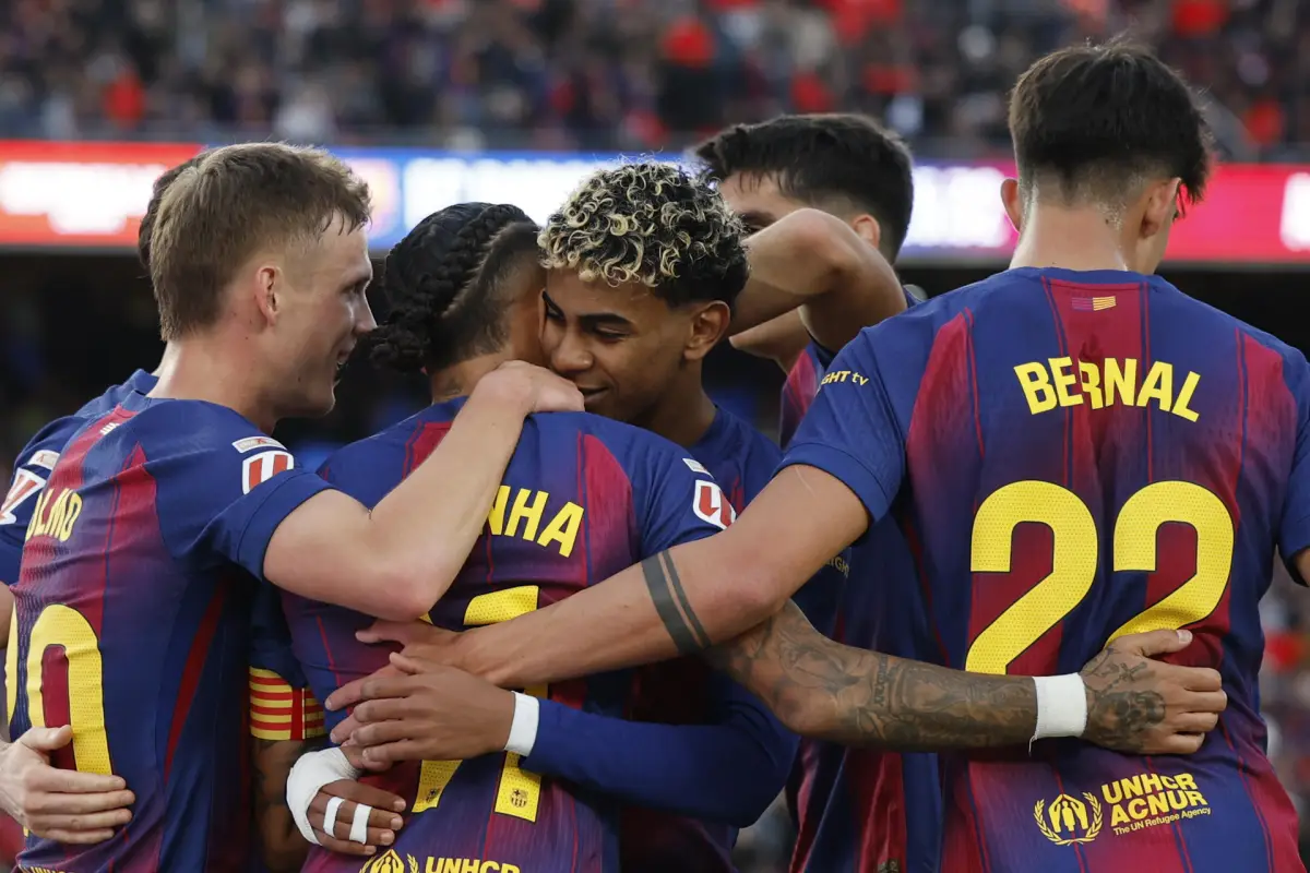 Celebración del Barcelona ante el Alavés - EFE