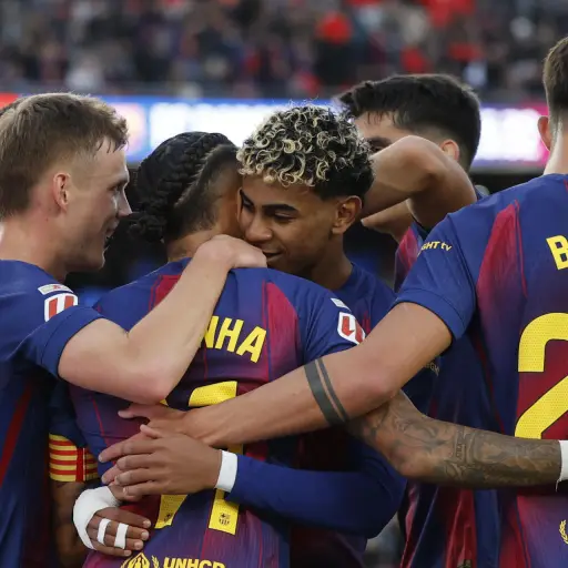 Celebración del Barcelona ante el Alavés - EFE