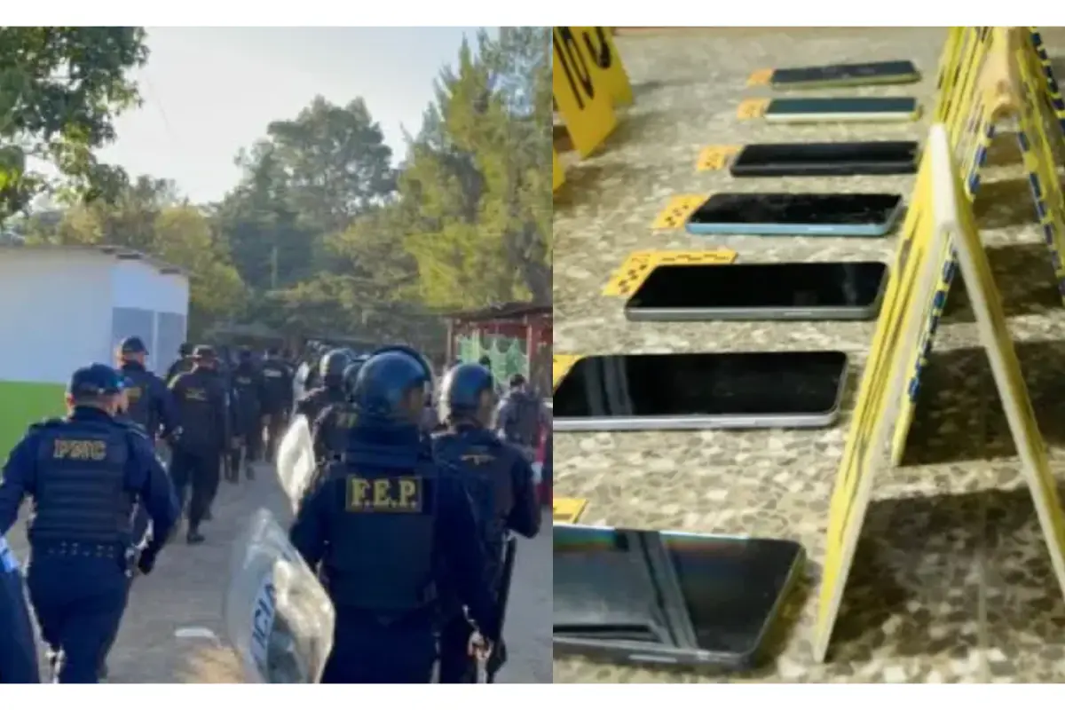 Decomisan celulares durante requisa en cárcel Pavón.,