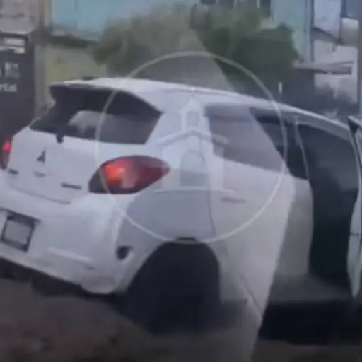 Accidente en la zona 6. ,Captura de pantalla video Facebook.