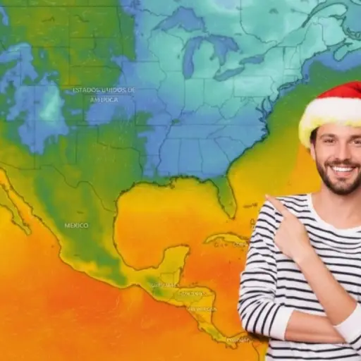 Calor extremo a finales de diciembre en EEUU. UU. ,Imagen creada con inteligencia artificial.