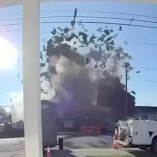 Explosión por fuga de gas.  ,Capturan de pantalla video de X.
