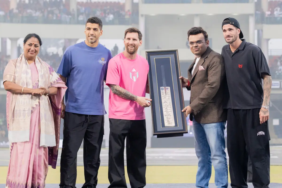 Visita de Lionel Messi a la India - X @BCCI