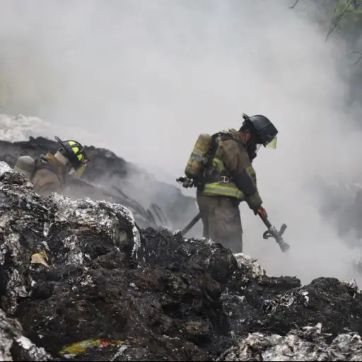 Más de 13 mil galones de agua fueron utilizados para sofocar las llamas. ,Bomberos Voluntarios
