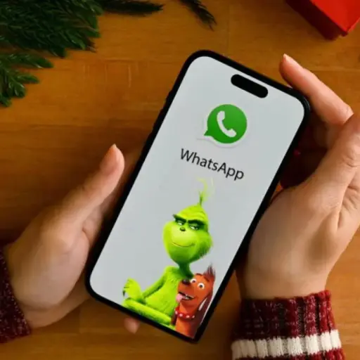 Modo Grinch en WhatsApp.  ,Redes sociales.