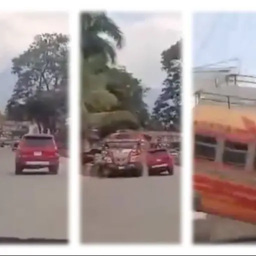 Video captó un accidente de bus en Huehuetenango. ,redes sociales