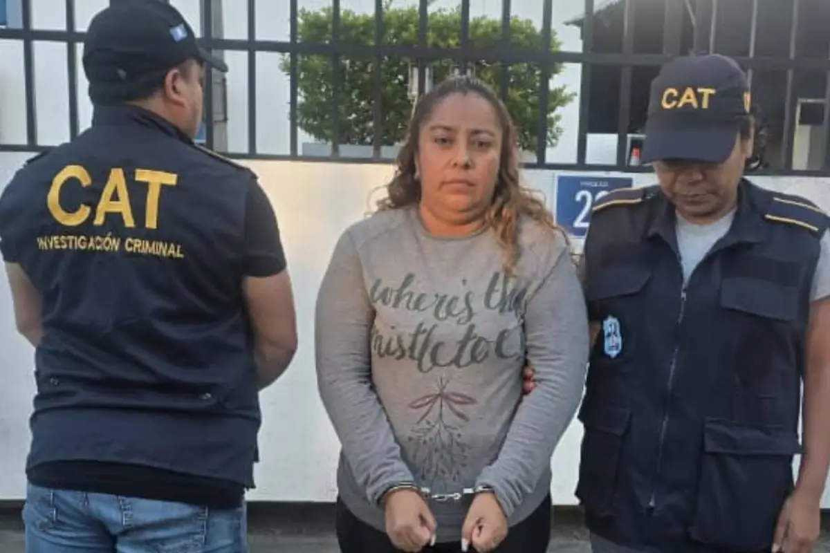 Alias "Carol" detenida en zona 18., Foto PNC