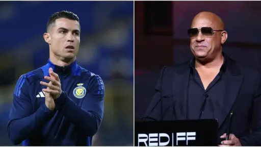 Cristiano Ronaldo y Vin Diesel. ,Especial.