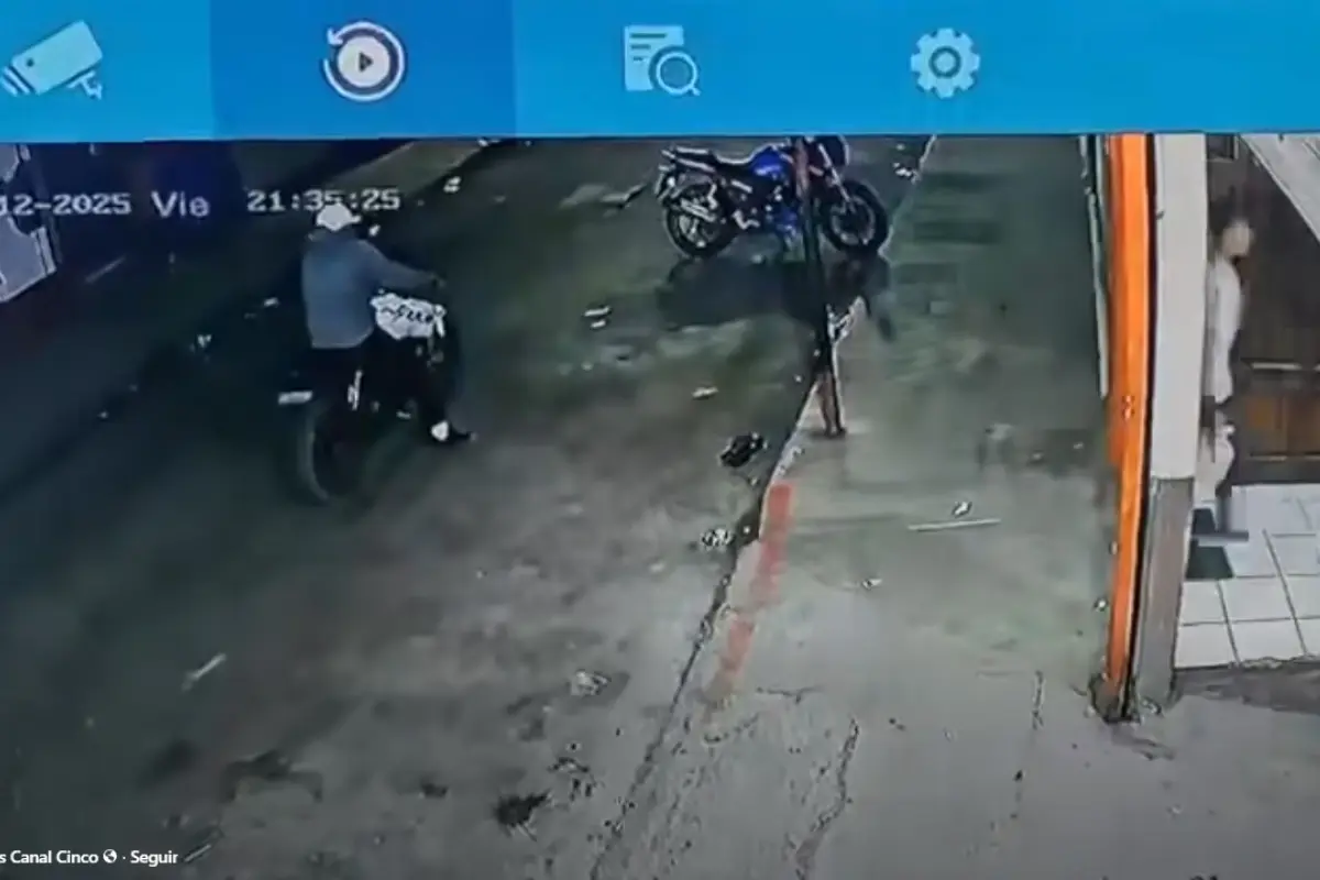 Medios locales mostararon las imágenes mostradas por una de las cámaras del sector., Captura de pantalla.