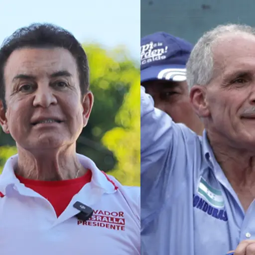 Los candidatos presidenciales de Honduras, Salvador Nasralla (i) y Nasry Asfura (d). ,Foto EFE