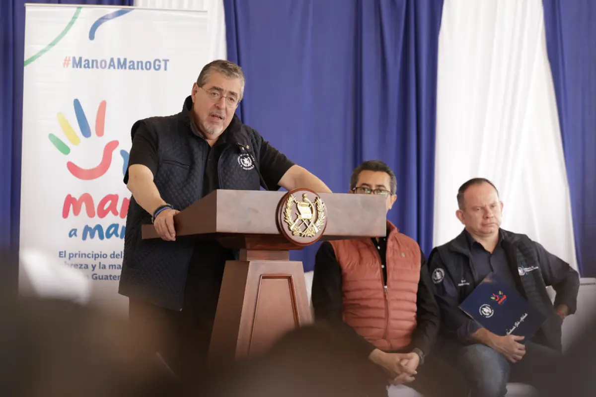 El presidente, Bernardo Arévalo, durante la conferencia de prensa "La Ronda", desde los departamentos., Gobierno de Guatemala