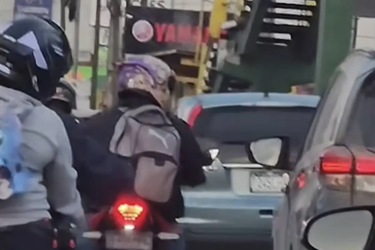 Violencia en la vía., Captura de pantalla video Facebook.