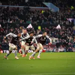 Celebración del Aston Villa ante el Arsenal - Aston Villa