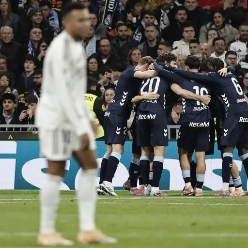 Celebración del Celta de Vigo ante el Real Madrid - EFE