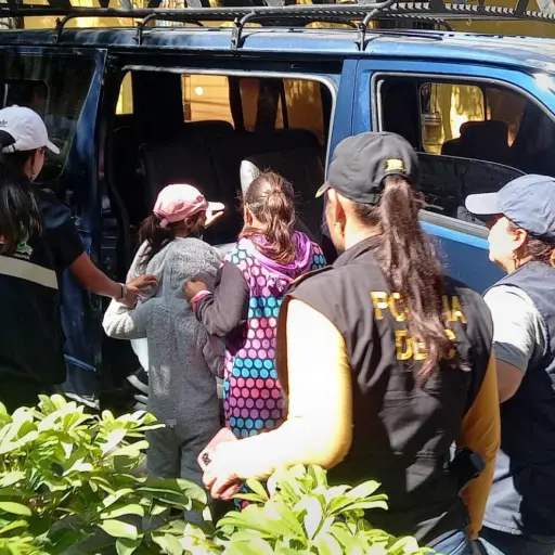 Los menores fueron trasladados a la zona 1 dela capital ,Foto PNC