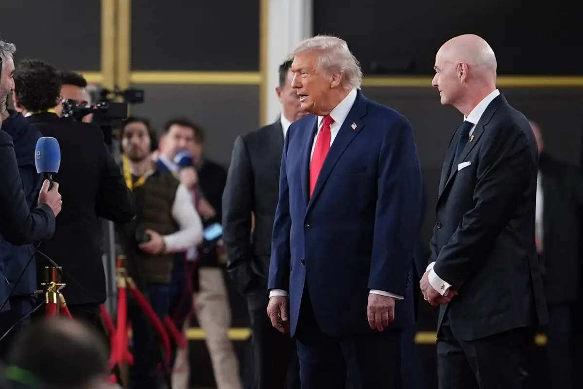 Trump en el sorteo del Mundial., EFE