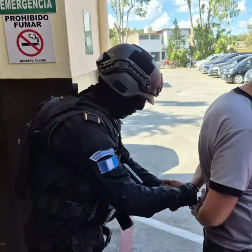 Ángelo Martínez Trejo, presunto secuestrador capturado en Mixco. ,PNC