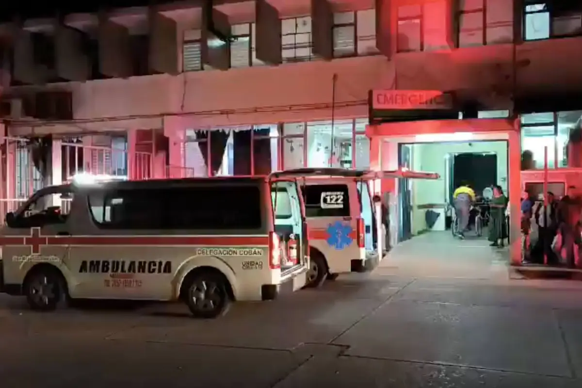 Los heridos tras la explosión fuerno trasladados al hospital de Cobán., Cruz Roja Guatemalteca