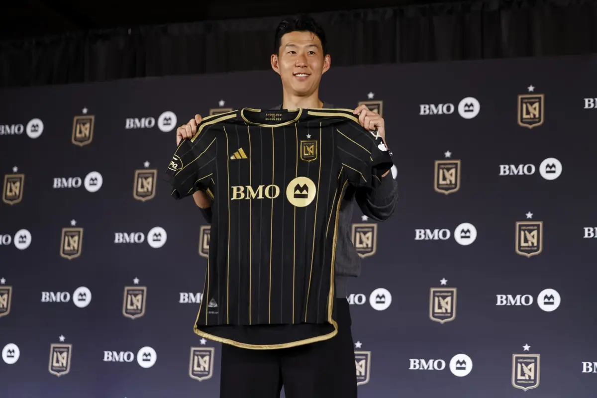 El surcoreano Heung-Min Son, durante su presentación como jugador de Los Angeles FC de la MLS,  EFE/EPA/CAROLINE BREHMAN
