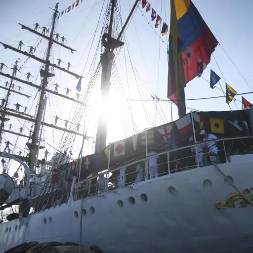 El Buque Escuela ARC Gloria de la Armada de Colombia arribó a Guatemala el 3 de diciembre de 2025. ,Omar Solís/Emisoras Unidas