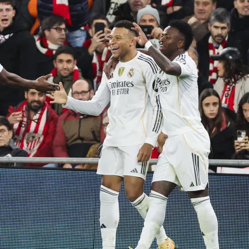 Celebración del Real Madrid en San Mamés - EFE