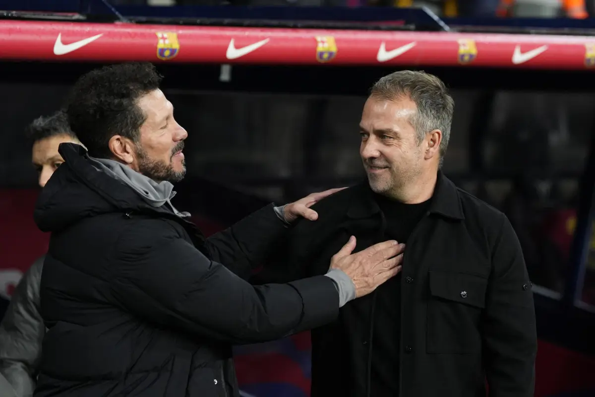 Saludo entre Diego Simeone y Hansi Flick  - EFE