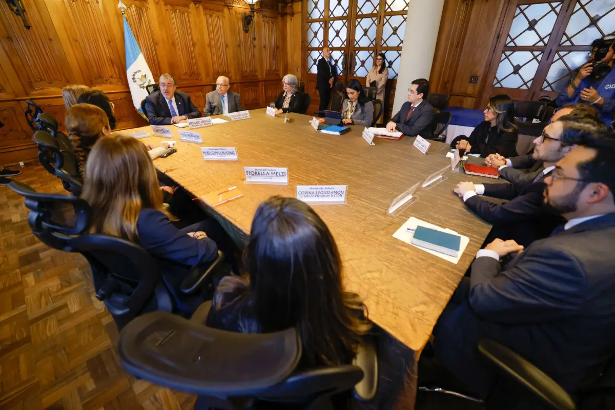 El presidente, Bernardo Arévalo se reunión con la CIDH., Foto SCSP