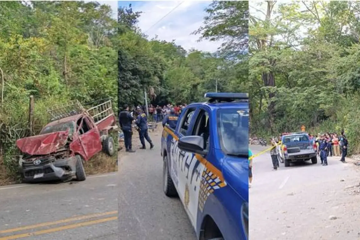 Un picop volcó en Camotán, Chiquimula., Medios locales
