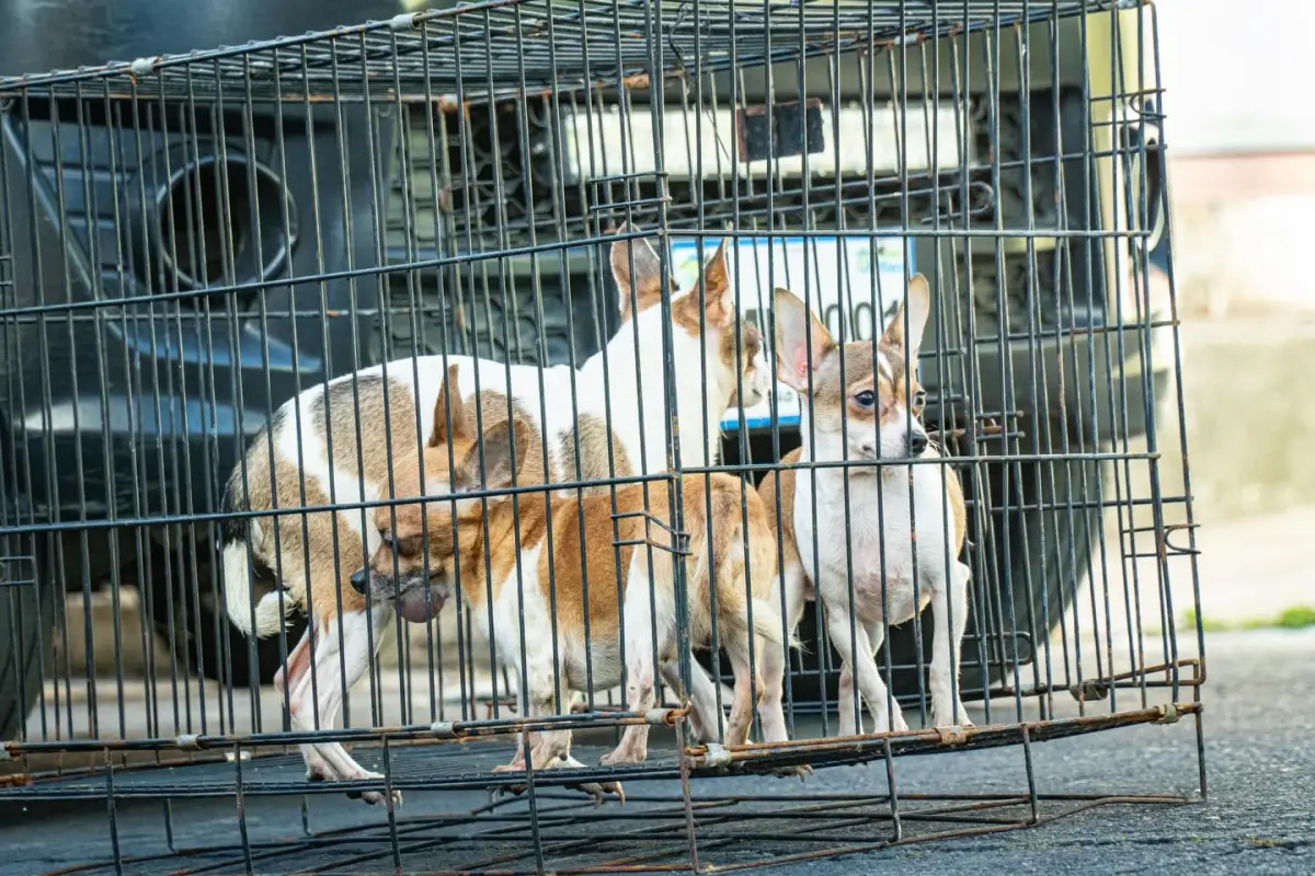 Se realizó el decomiso de nueve mascotas que se encontraban en condiciones insalubres. , Foto Albergue Municipal de Mascotas Mixco