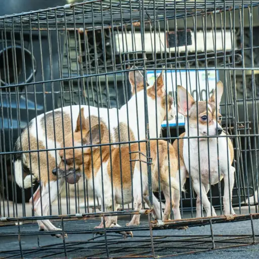 Se realizó el decomiso de nueve mascotas que se encontraban en condiciones insalubres.  ,Foto Albergue Municipal de Mascotas Mixco