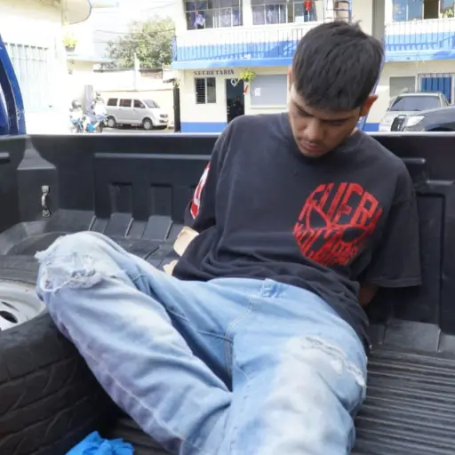 El pandillero fue detenido tras el ataque armado en zona 5. ,Foto PNC