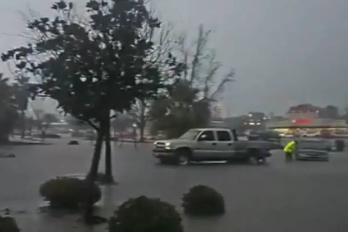 Inundaciones en California, Captura de pantalla de la red social X