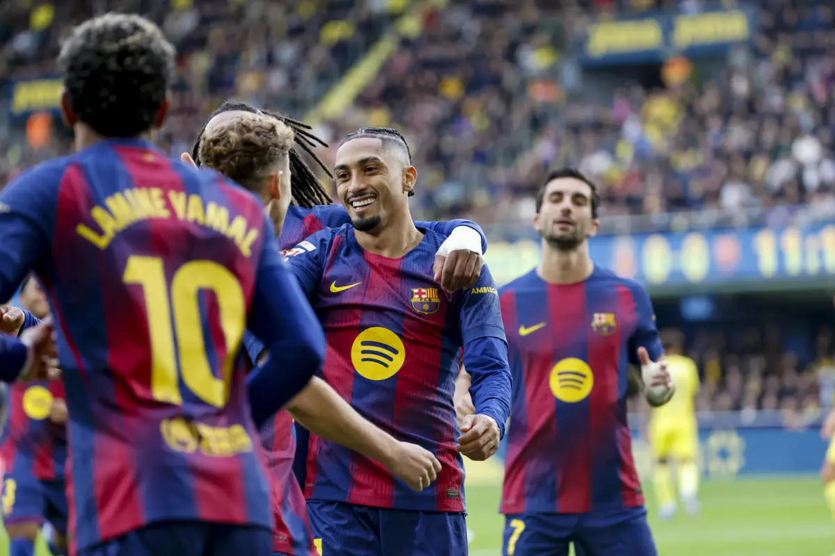 Celebración del FC Barcelona ante el Villarreal - EFE