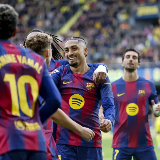 Celebración del FC Barcelona ante el Villarreal - EFE