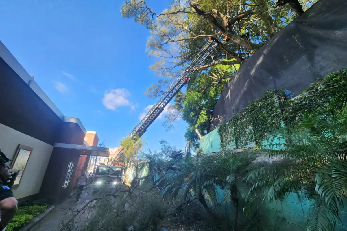 Bomberos Voluntarios tratan de recuperar el cuerpo con equipo especial., Foto Bomberos Voluntarios