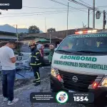 Varias unidades de emergencia acudieron al lugar.  ,Foto Bomberos Municipales Departamentales