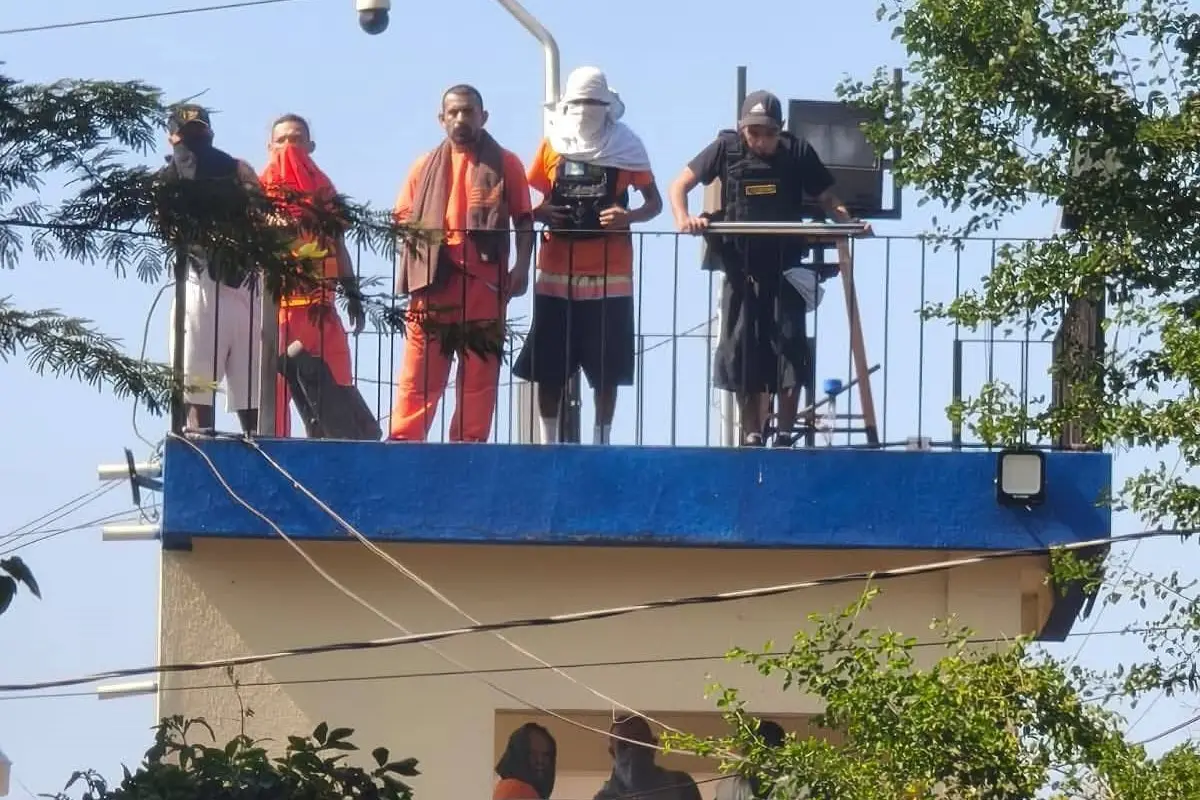 Los reclusos de Renovación 1 tomaron el control de las garitas y torres de control., Redes sociales.