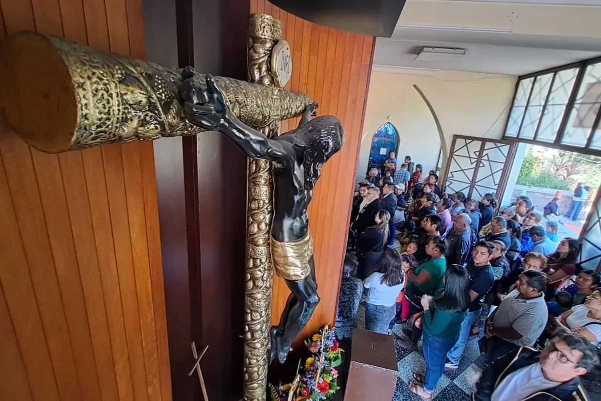 Imagen de Cristo Negro en la iglesia Esquipulitas, Ciudad de Guatemala., Omar Solís/Emisoras Unidas
