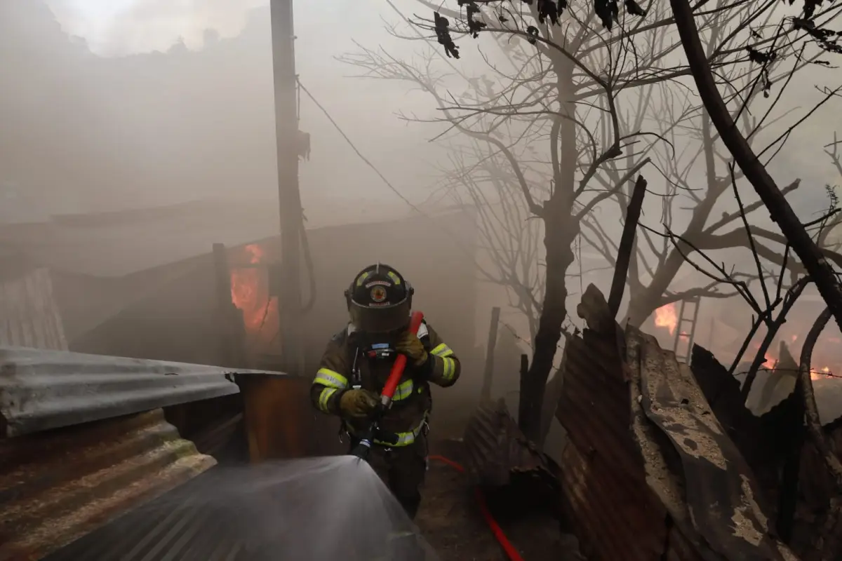 Los equipos atacaron el fuego desde distintos puntos para finalmente lograr sofocarlo., Bomberos Voluntarios