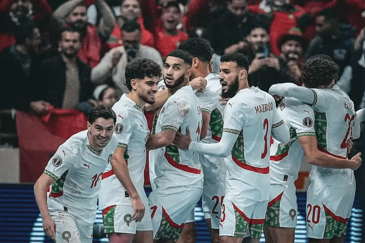 Celebración de Marruecos en la Copa Africana de Naciones - CAF