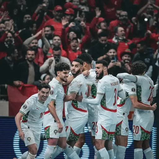 Celebración de Marruecos en la Copa Africana de Naciones - CAF